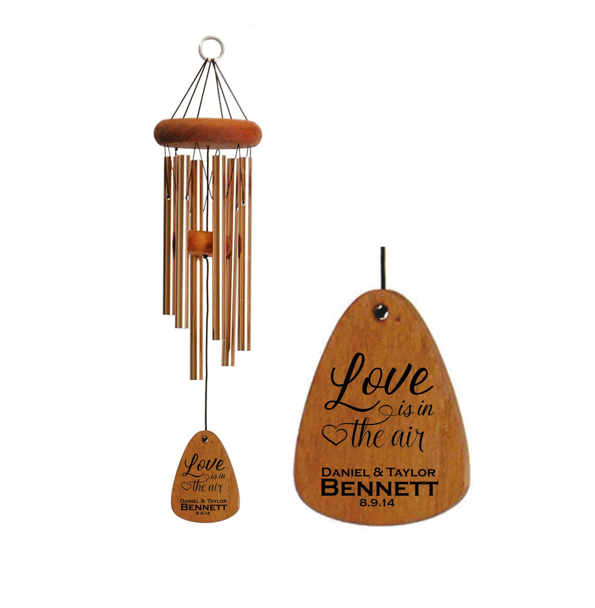 Love Is In The Air Wind Chime, Anniversary Gift, Wedding Gift Memorial Wind Chime