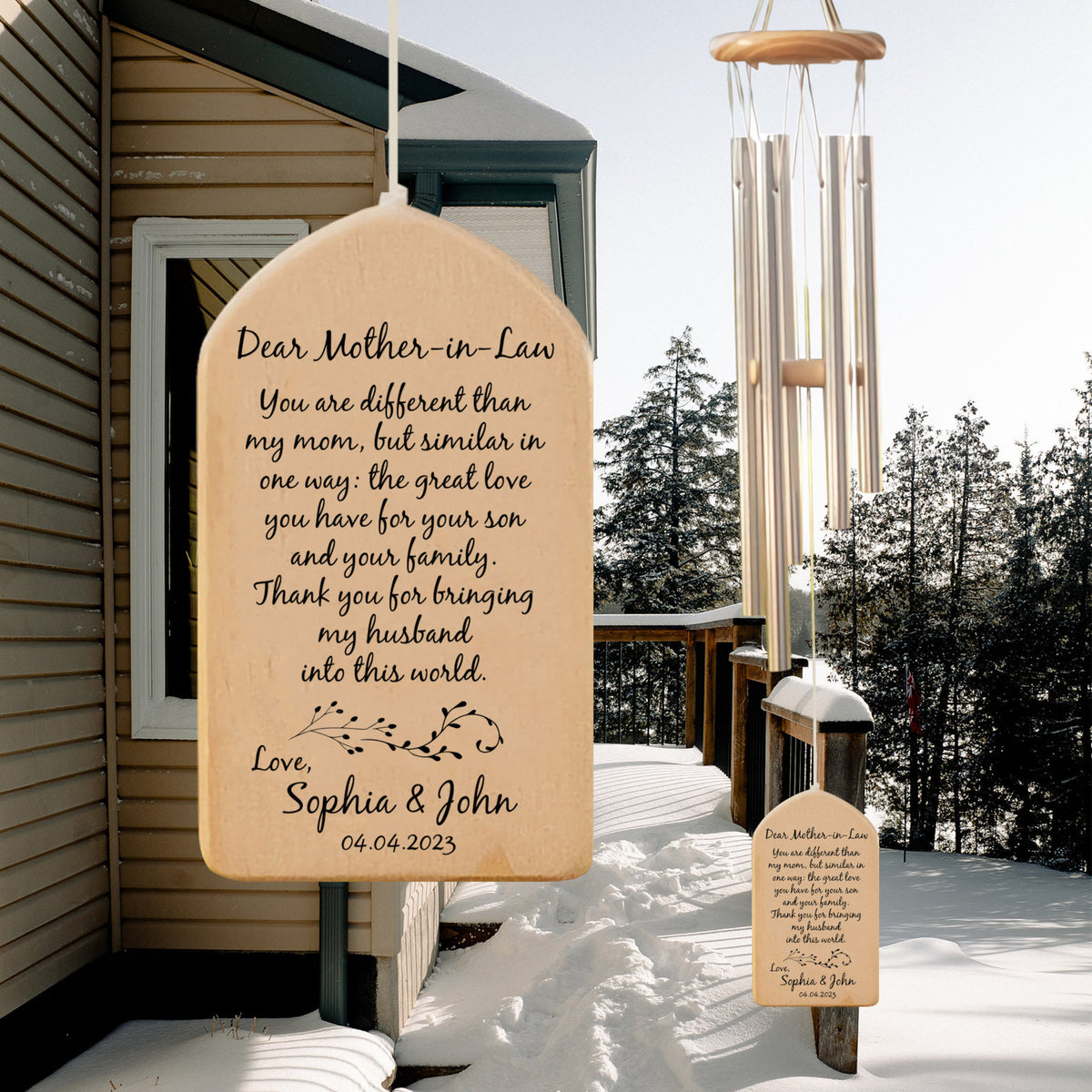 Gift For Mother In Law Wind Chime, Mother'ss Day Wind Chime, Dear Mother In Law, Wedding Gift, Mother'ss Day Gift for Mom, Mom Gift Chime