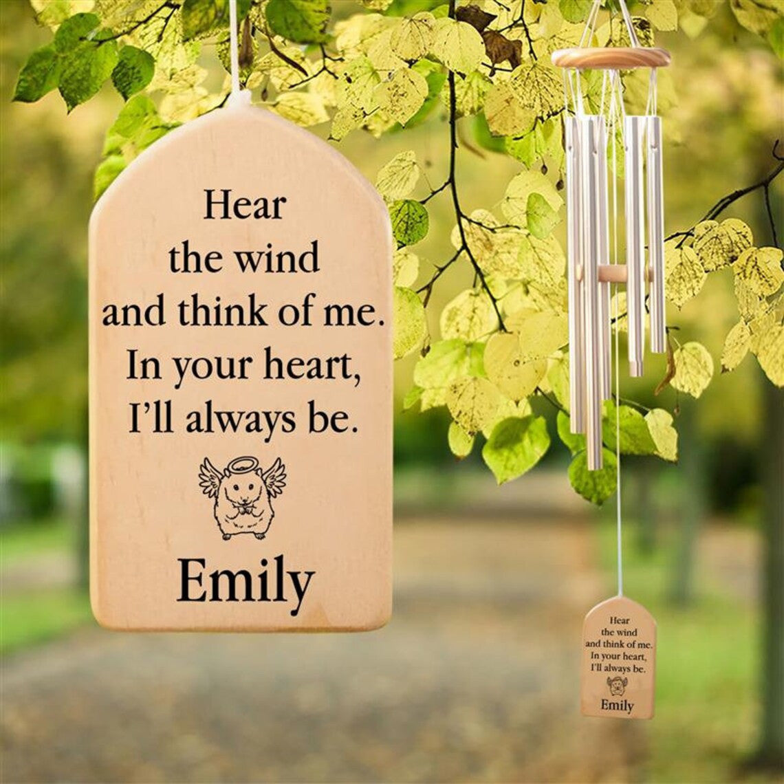 Loss of Hamster Memorial Wind Chime, Personalized Hamster Wind Chime, Hamster Memorial Gifts, Hamster Loss Gift, Hamster Memorial Wind Chime