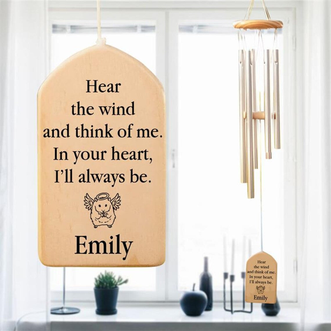 Loss of Hamster Memorial Wind Chime, Personalized Hamster Wind Chime, Hamster Memorial Gifts, Hamster Loss Gift, Hamster Memorial Wind Chime