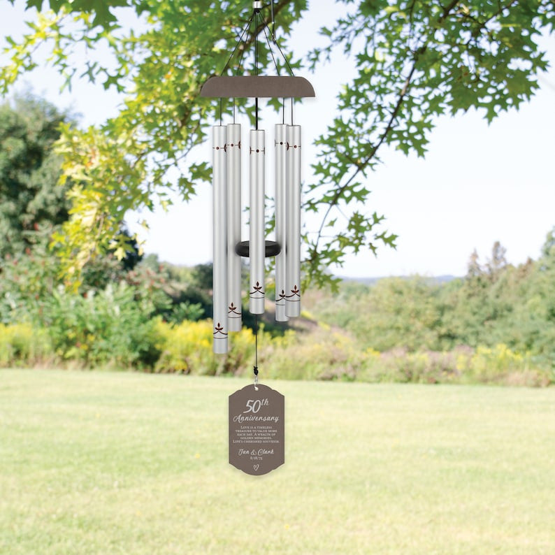 50th Anniversary Wind Chime | Personalized Anniversary Gift | 50th Anniversary Gift for Parents | Anniversary Gift for Couples