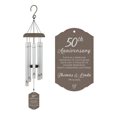 50th Anniversary Wind Chime | Personalized Anniversary Gift | 50th Anniversary Gift for Parents | Anniversary Gift for Couples