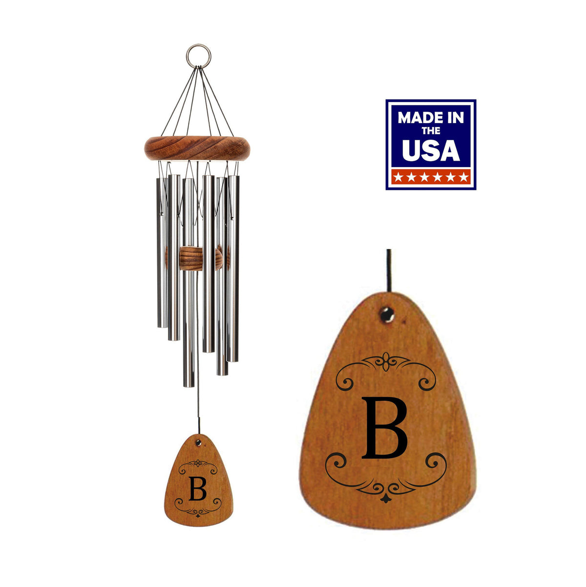 Personalized Wind Chime, Engraved Wind Chime, Engraved Windchime, Housewarming Gift, Wedding Gift, Custom Engraved, Monogrammed Wind Chime Memorial Wind Chime