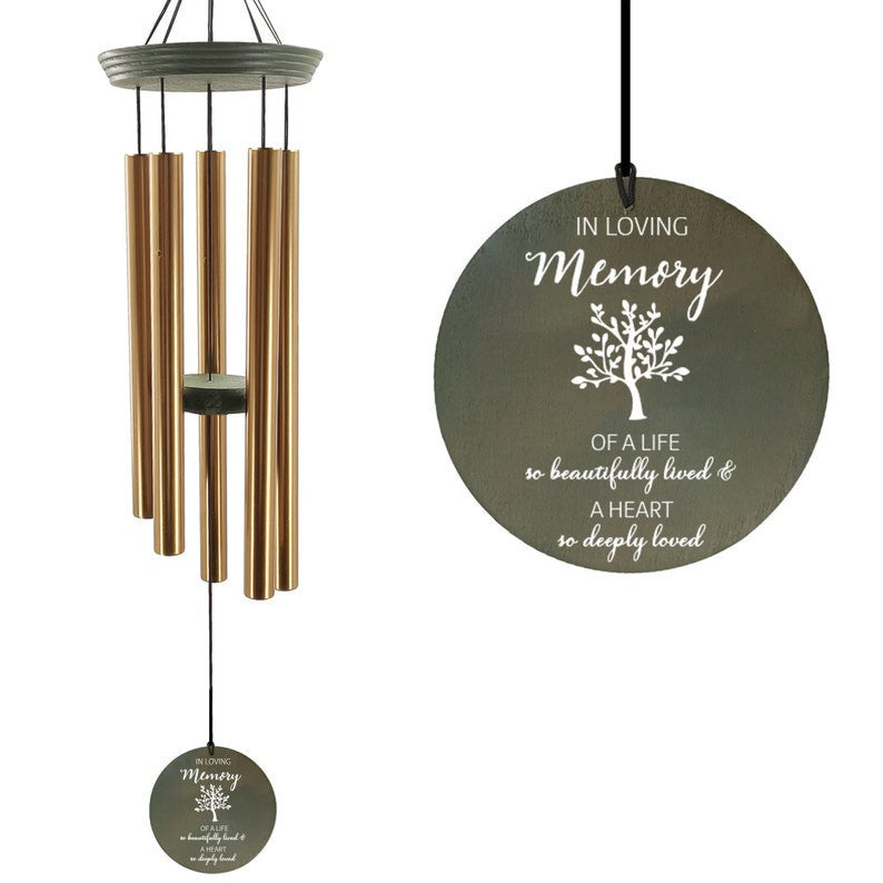 Personalized Memorial Wind Chimes,Customized Sympathy Chime,Bereavement/Memorial/Sympathy Gift in Memory of Loved One Loss of Mother Father