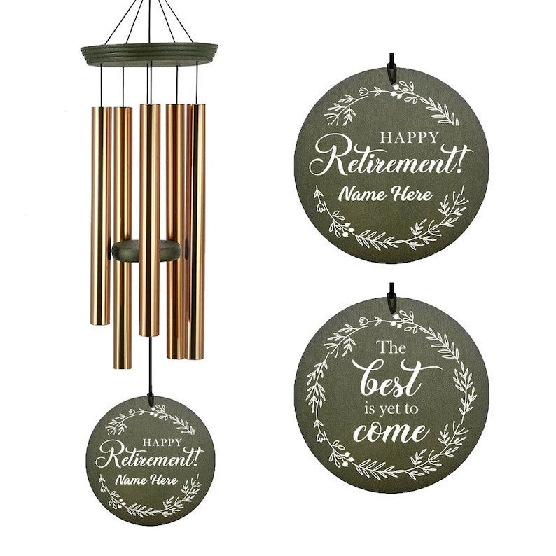 Personalized Retirement Wind Chimes, Happy Retirement, Tree of Life, Retirement Gift For Woman, Man,Teacher,Nurse, Colleague