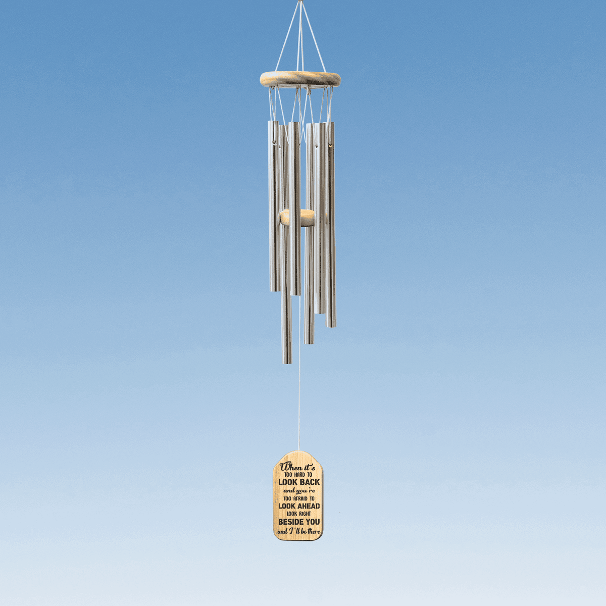 Personalized Dog Memorial Wind Chimes, When it too hard to look back, Dog Sympathy Decor