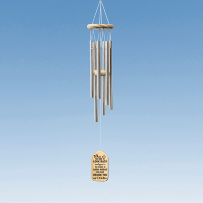 Personalized Dog Memorial Wind Chimes, When it too hard to look back, Dog Sympathy Decor