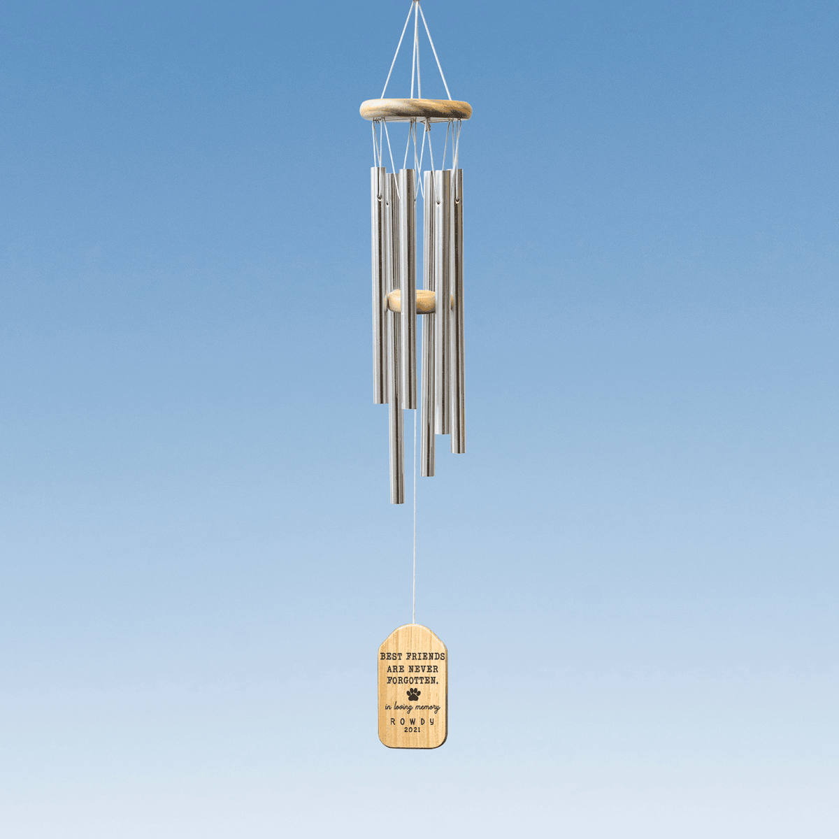 Personalized Memorial Gift For Loss Of Pet, Best Friends Are Never Forgotten Wind Chime