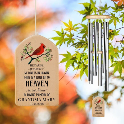 Red Cardinal Memorial Wind Chime, Someone We Love In Heaven, Memorial Keepsake, Loss of Mom, Funeral Gift, In Loving Memory, Sympathy Gift