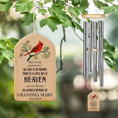 Red Cardinal Memorial Wind Chime, Someone We Love In Heaven, Memorial Keepsake, Loss of Mom, Funeral Gift, In Loving Memory, Sympathy Gift