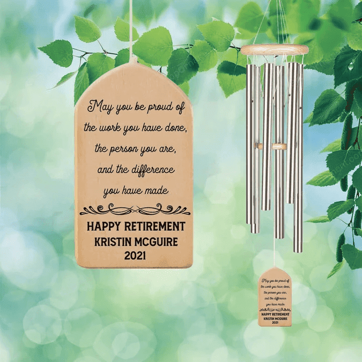 Teacher Retirement Wind Chime Personalized Teacher Wind Chime Proud Teacher Gift for Teachers Retirement Gift Teacher Retirement Gift