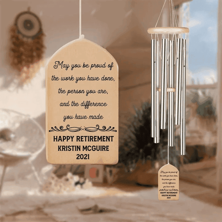 Teacher Retirement Wind Chime Personalized Teacher Wind Chime Proud Teacher Gift for Teachers Retirement Gift Teacher Retirement Gift