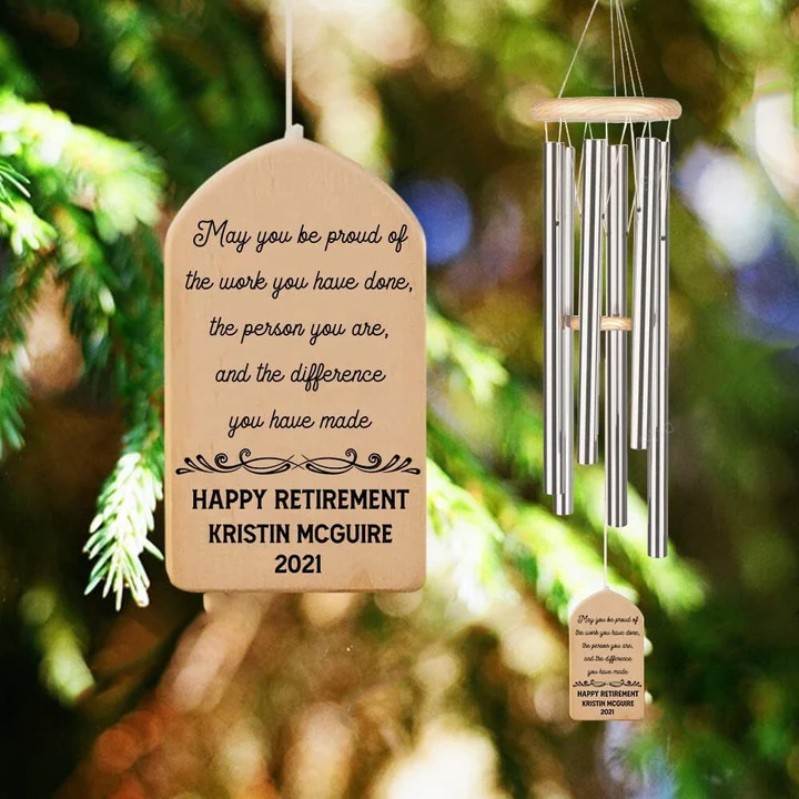 Teacher Retirement Wind Chime Personalized Teacher Wind Chime Proud Teacher Gift for Teachers Retirement Gift Teacher Retirement Gift
