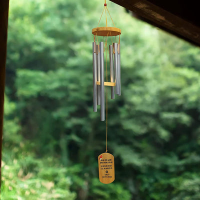 Personalized Cardinal Memorial Dog Cat Wind Chime, Hear The Wind and Think of Me, Pet Dog Cat Loss Gift, Sympathy Remembrance Gift
