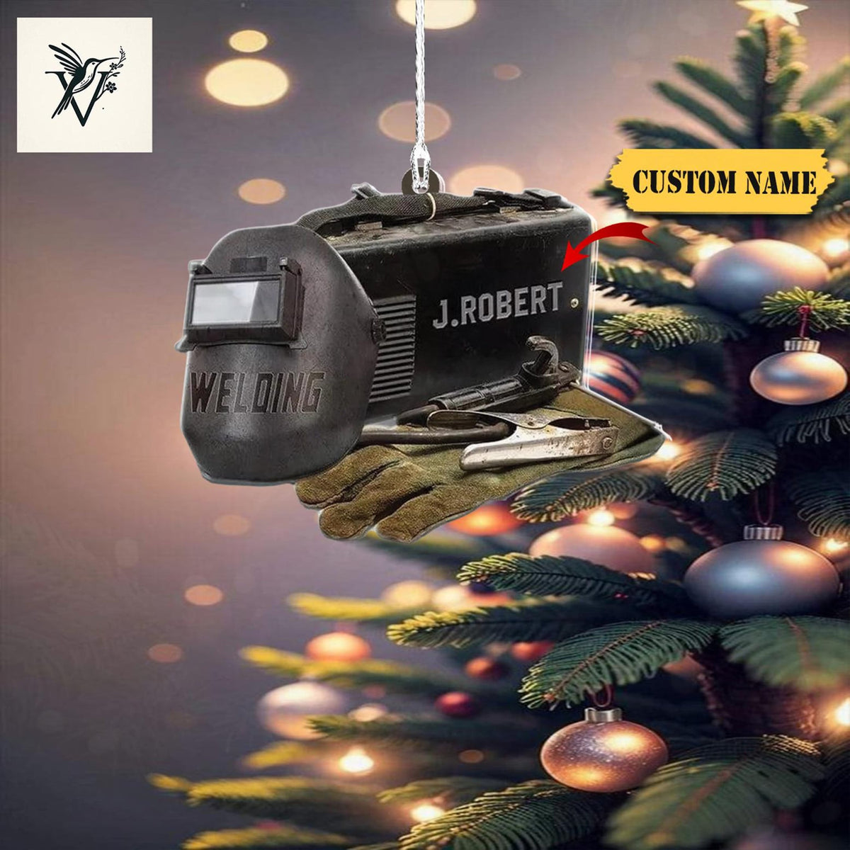 Personalized Welder Christmas Ornament 2D 2024 Welder Keepsake Welder Lovers Ornament,Gift For Welder, Christmas Ornament Welder Outfit