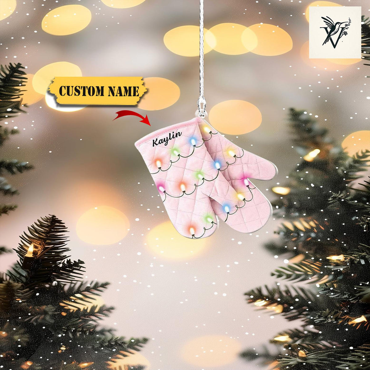 Custom Baking Mitt Ornament Acrylic 2D , Gifts For Her ,Grandma Gift ,Housewarming Gift ,Wedding Gift , Gift For Mom