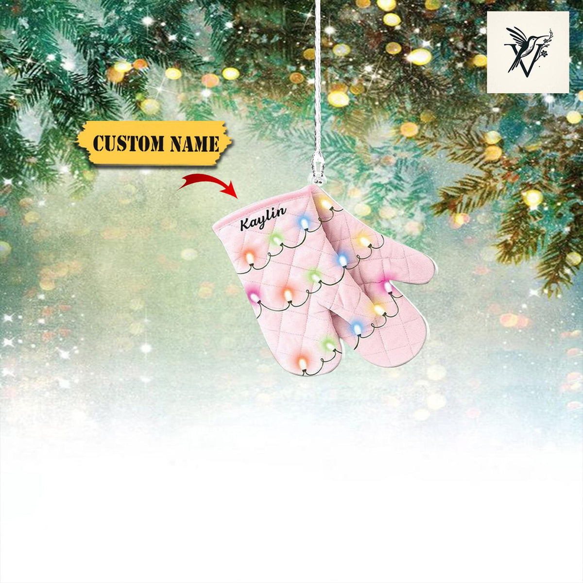 Custom Baking Mitt Ornament Acrylic 2D , Gifts For Her ,Grandma Gift ,Housewarming Gift ,Wedding Gift , Gift For Mom