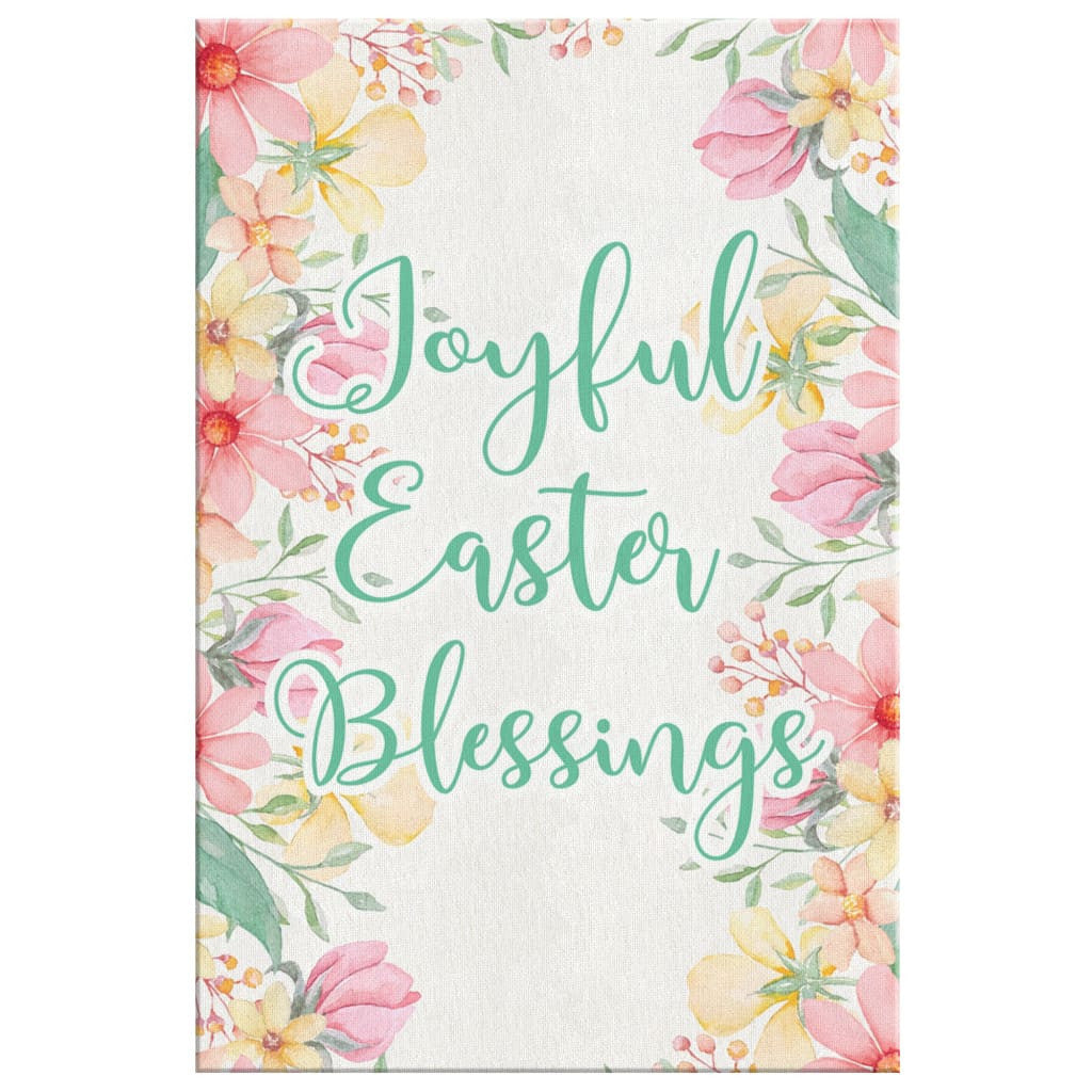 Joyful Easter Blessings Home Decor Canvas Gallery Wrapped Canvas Framed Gift Idea, Easter Gifts