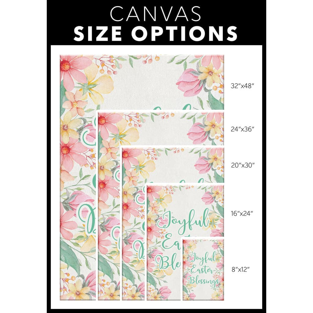 Joyful Easter Blessings Home Decor Canvas Gallery Wrapped Canvas Framed Gift Idea, Easter Gifts