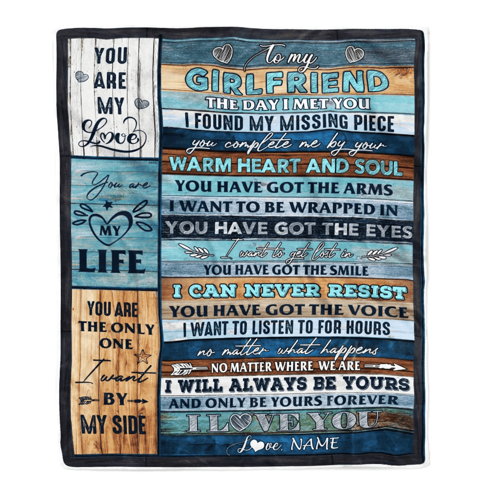 Personalized To My Girlfriend Blanket From Boyfriend I Love You Blessing Sweet Birthday Anniversary Valentine's Day Christmas Customized Fleece Blanket