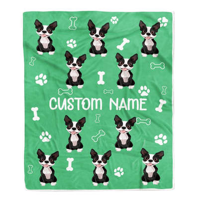 Personalized Custom Boston Terrier Blanket for Dog Mother Mom Dog Father Dad Dog Lover for Women Men Boy Girl Christmas Customized Bed Fleece Throw Blanket