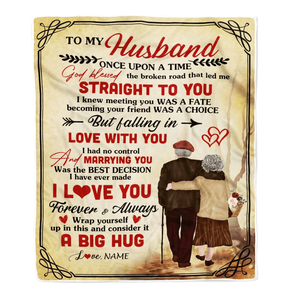 Personalized To My Husband From Wife Blanket I Love You For Him Husband Wedding Anniversary Romantic Valentines Day Birthday Christmas Fleece Throw Blanket