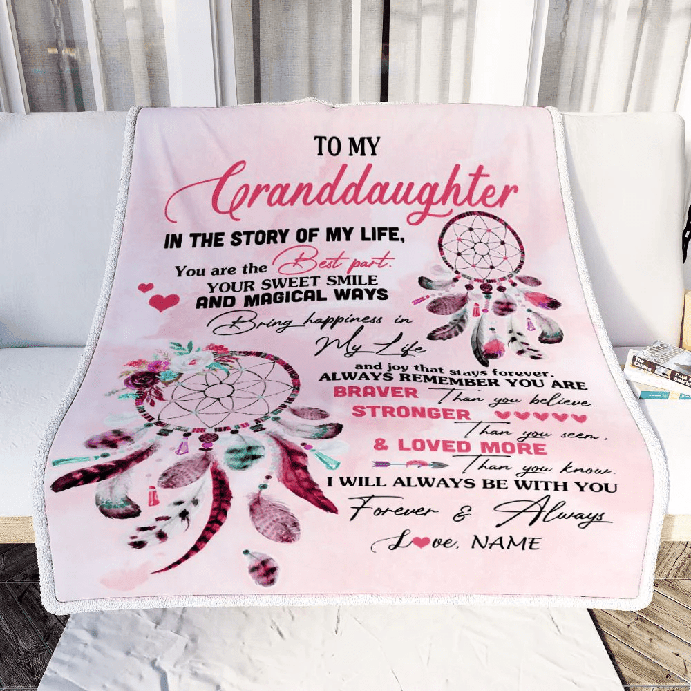 Personalized To My Granddaughter Blanket From Grandma Gigi You Are The Best Part Granddaughter Birthday Graduation Christmas Customized Bed Fleece Blanket
