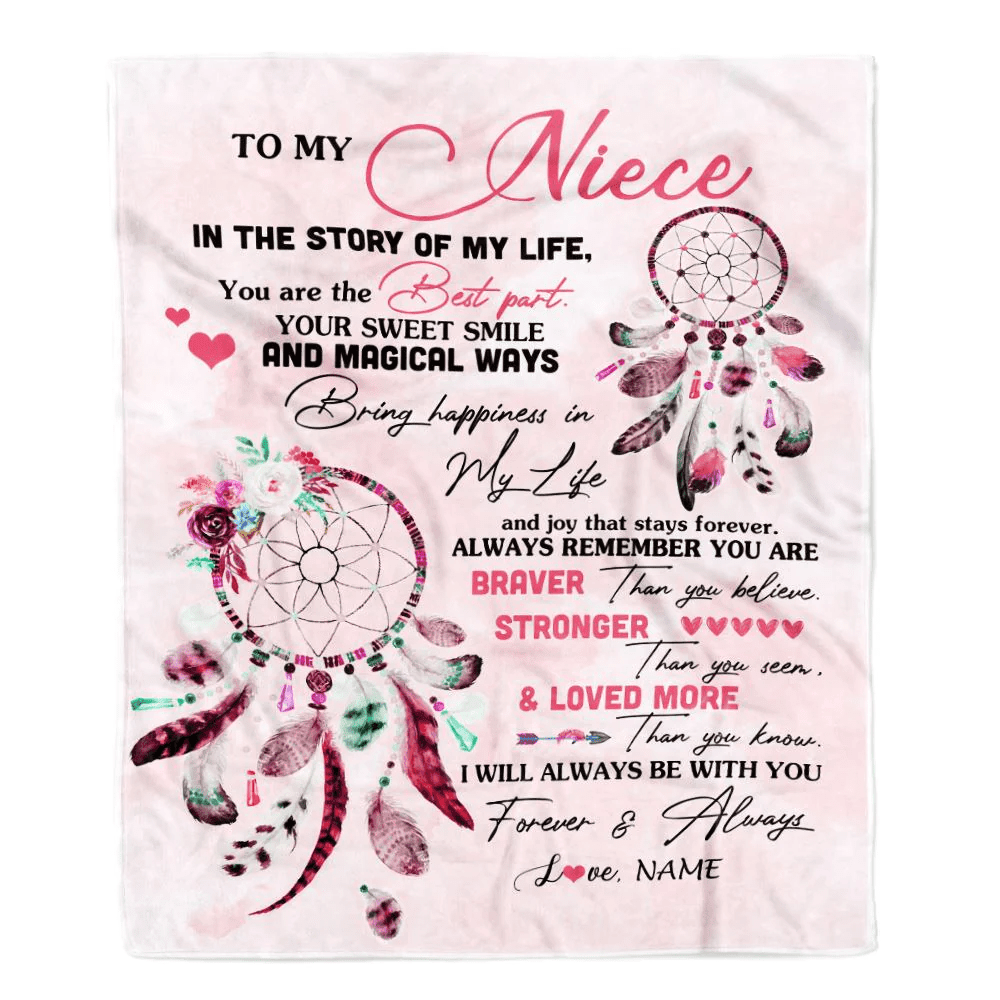 Personalized To My Niece Blanket From Aunt Auntie Uncle You Are The Best Part Niece Birthday Graduation Christmas Customized Bed Fleece Throw Blanket