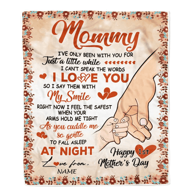 Personalized To My Mommy Blanket First Time Mom Baby Hands You Are Doing A Great Job Happy 1st Mothers Day Custom Baby Name Customized Fleece Blanket