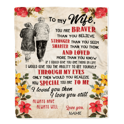 Personalized My Wife Blanket From Husband Grow Old Together Wife Wedding Anniversary Birthday Christmas Customized Fleece Blanket