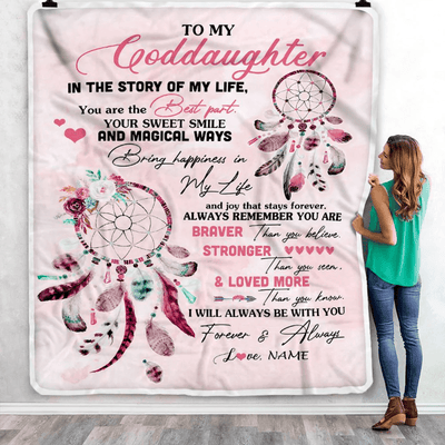 Personalized To My Goddaughter Blanket From Godmother Godfather You Are The Best Part Goddaughter Birthday Graduation Christmas Customized Bed Fleece Blanket