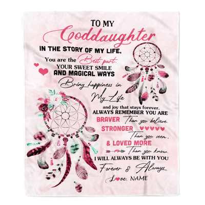 Personalized To My Goddaughter Blanket From Godmother Godfather You Are The Best Part Goddaughter Birthday Graduation Christmas Customized Bed Fleece Blanket