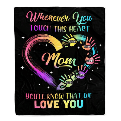 Personalized Mom Blanket From Daughter Son We Love You Kids Mom Birthday Mothers Day Christmas Customized Bed Fleece Throw Blanket