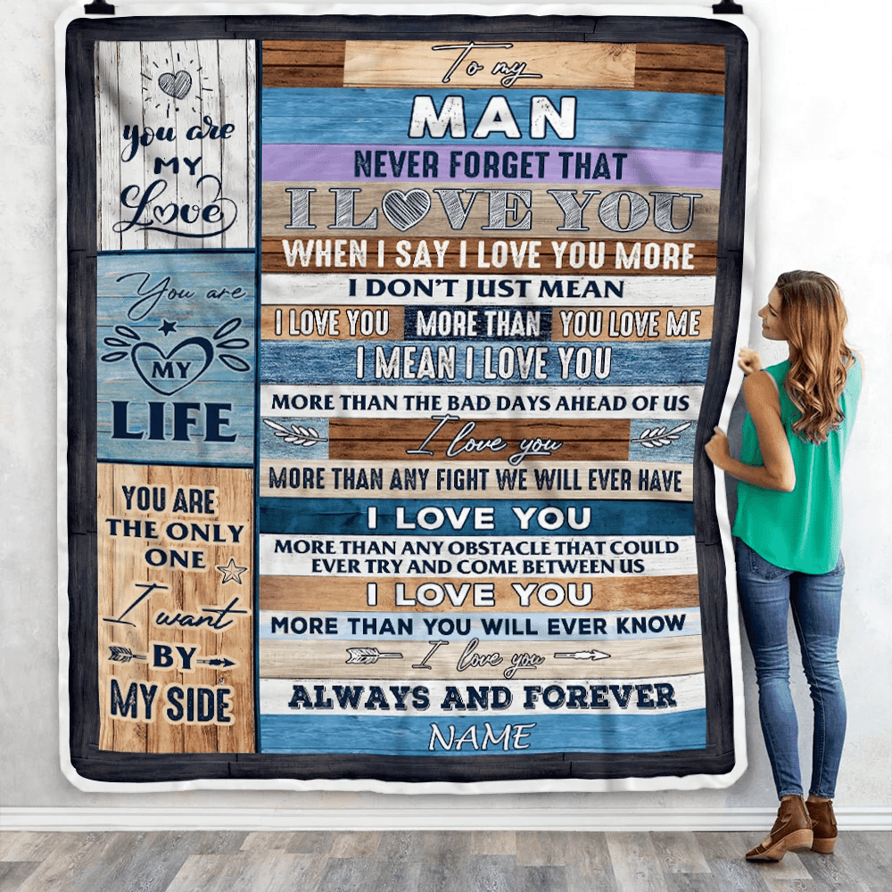 Personalized To My Husband Boyfriend Blanket From Wife Girlfriend You are My Life Husband Anniversary Valentines Wedding Christmas Fleece Throw Blanket