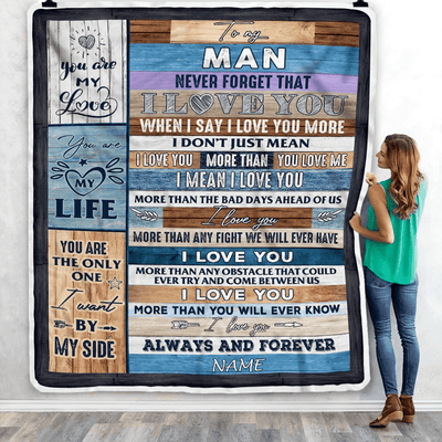 Personalized To My Husband Boyfriend Blanket From Wife Girlfriend You are My Life Husband Anniversary Valentines Wedding Christmas Fleece Throw Blanket