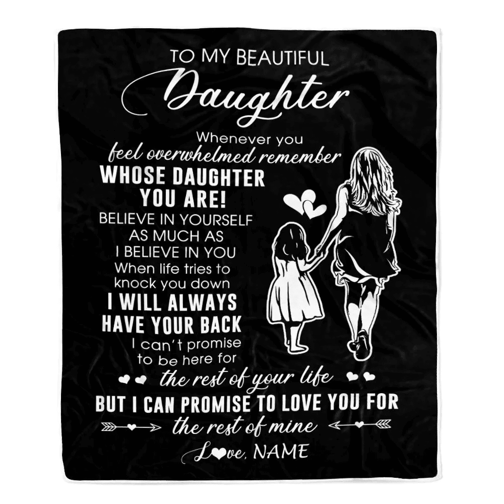 Personalized To My Daughter Blanket From Mom Mother Whenever You Feel Overwhelmed Daughter Birthday Graduation Christmas Customized Bed Fleece Throw Blanket