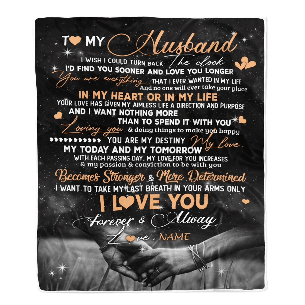 Personalized To My Husband Blanket From Wife I'd Find You Sooner Love You Longer Husband Anniversary Wedding Valentines Day Christmas Fleece Throw Blanket