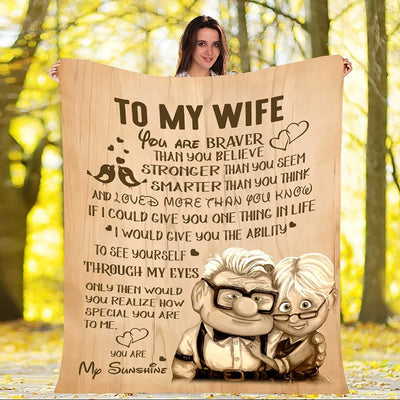 To My Wife Blanket - Never Forget That How Special You Are To Me I Love You Always Christmas Birthday Anniversary Personalization Gift For Her