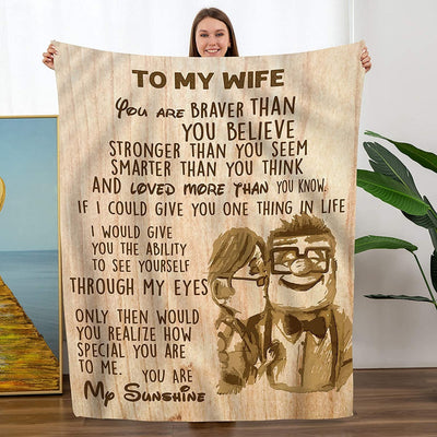 To My Wife Blanket - Never Forget That How Special You Are To Me I Love You Always Christmas Birthday Anniversary Personalization Gift For Her
