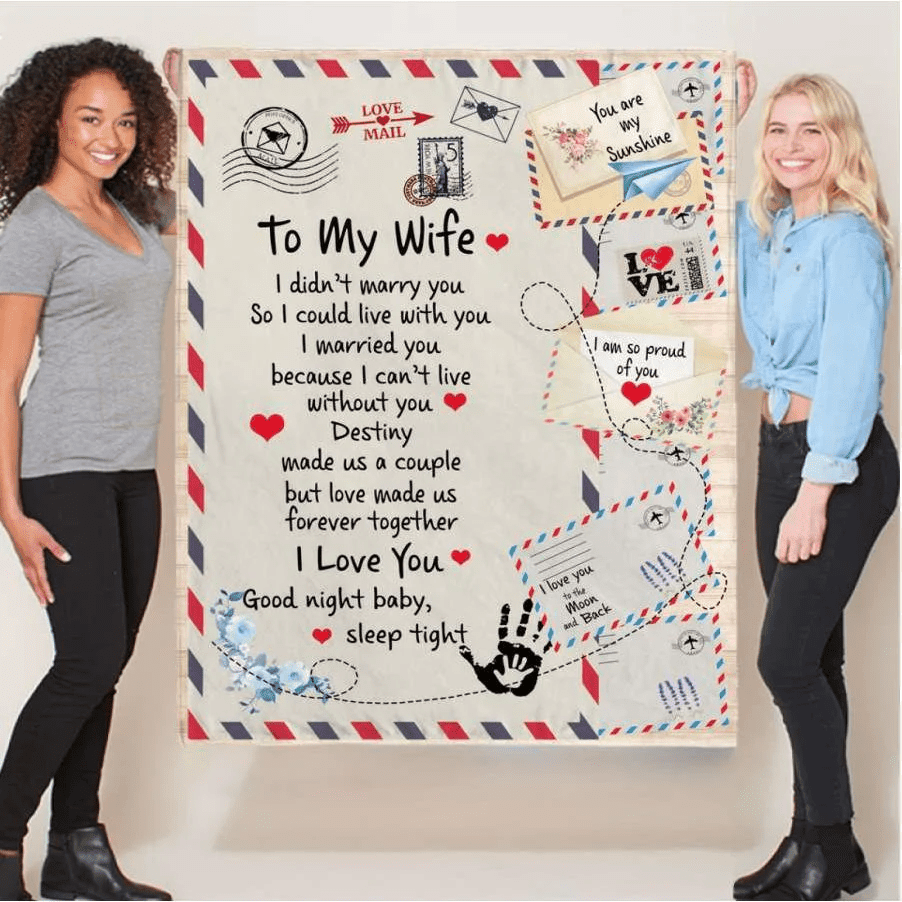 To My Wife Blanket - Never Forget That How Special You Are To Me I Love You Always Christmas Birthday Anniversary Personalization Gift For Her