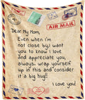 Mail Blanket Gift for Mom Letter Blanket Gift Dear My Mom Blanket from daughter