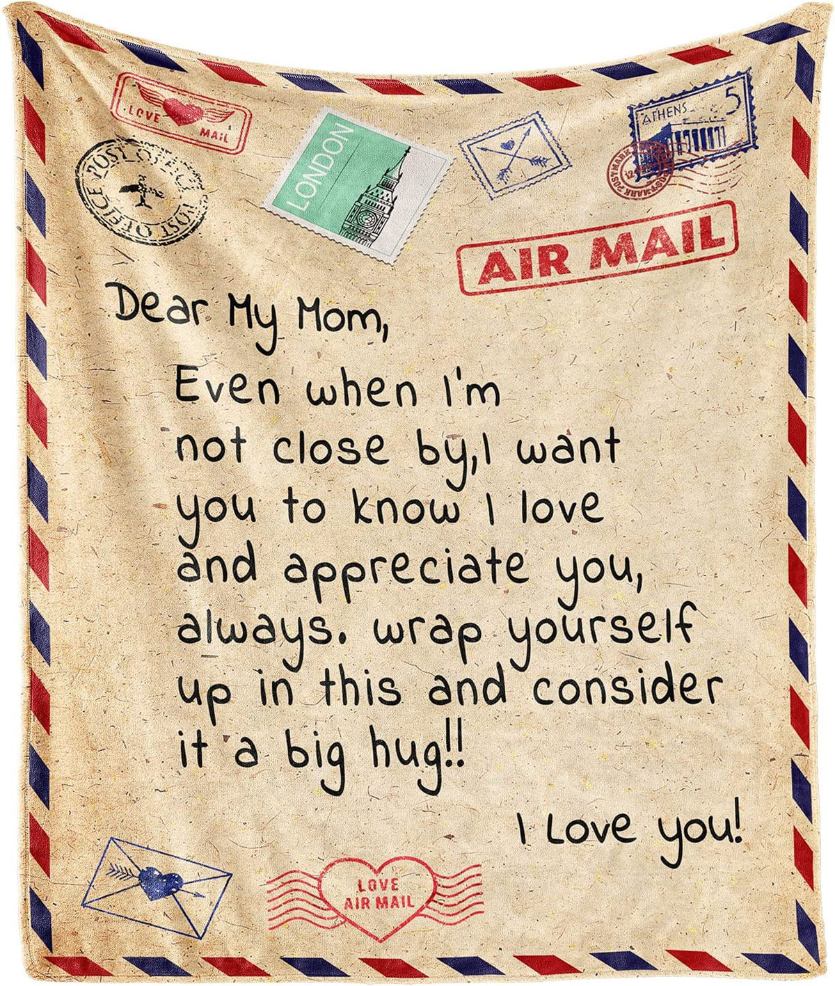 Mail Blanket Gift for Mom Letter Blanket Gift Dear My Mom Blanket from daughter