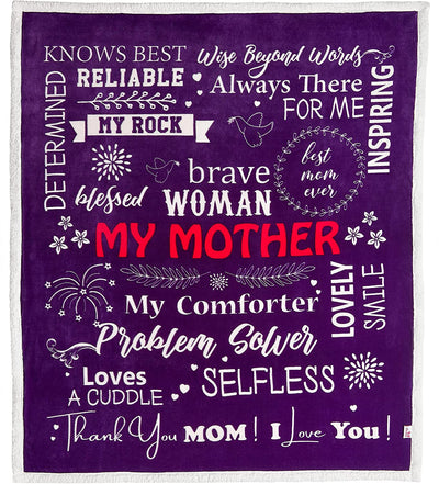 Custom Blanket For Mom- To My Mom Blanket From Daughter Birthday Valentine Wedding Patrick Anniversary Christmas Gift For Her