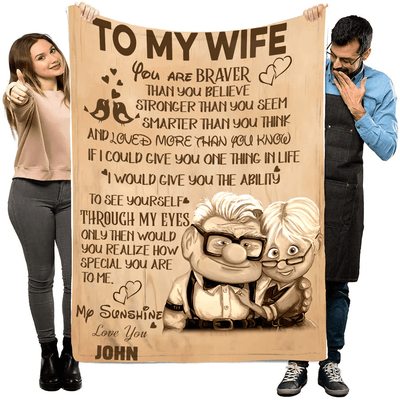 To My Wife Old Couple Blanket - Blanket for Wife, Blanket for Couple, Best Gift for Birthday, Anniversary