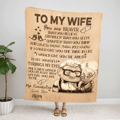 To My Wife Old Couple Blanket - Blanket for Wife, Blanket for Couple, Best Gift for Birthday, Anniversary