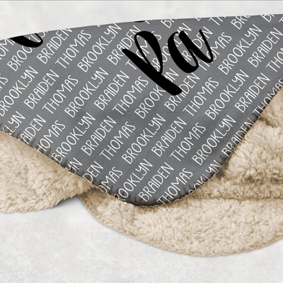 Personalized Grandma Blanket Mom Blanket Mothers Day Gift Idea