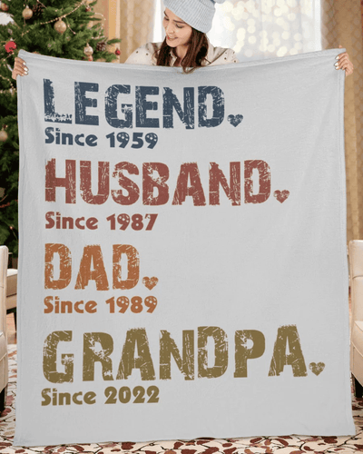 Legend Est Husband Est Dad Est Papa Est Blanket
