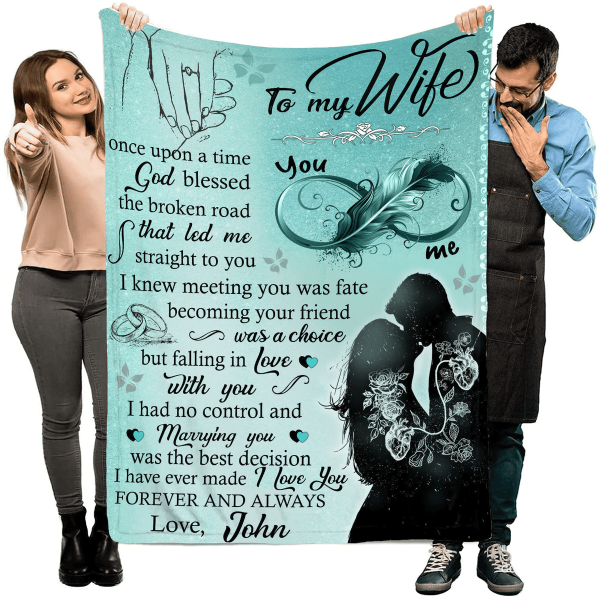 To My Wife Blanket Anniversary Birthday Gifts For Wife From Husband I Love You Gift For Her Romantic Valentines Day Blankets