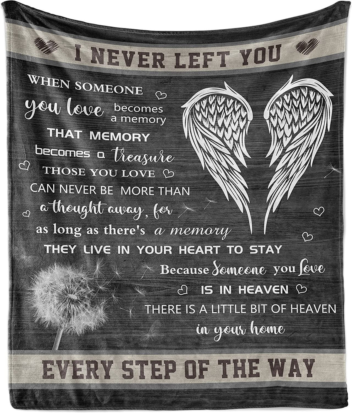 I Never Left You Memorial Blanket Memorial Gifts for Loss of Mother/Father/Pet Throw Blankets
