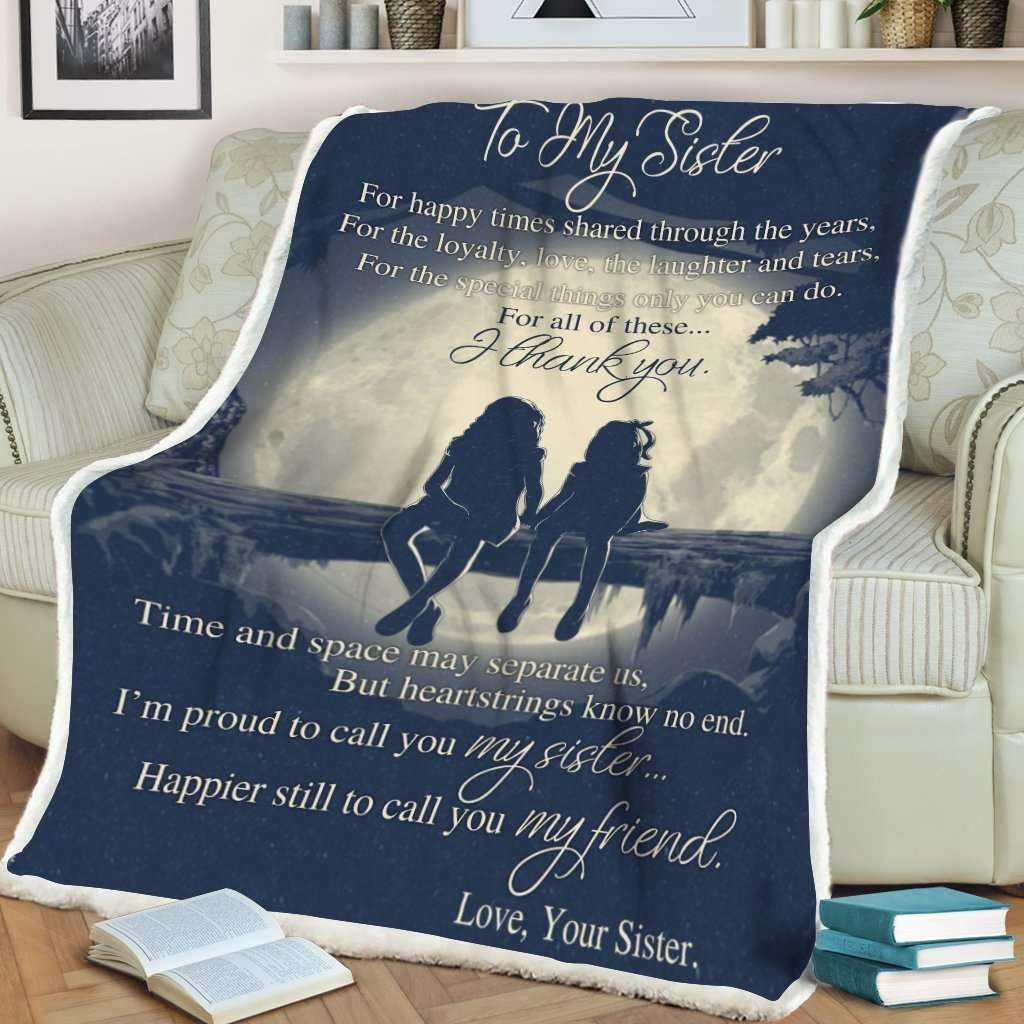 Gift For Sister Blanket To My Sister For All Of These I Thank You Moon Gift For Christmas Home Decor